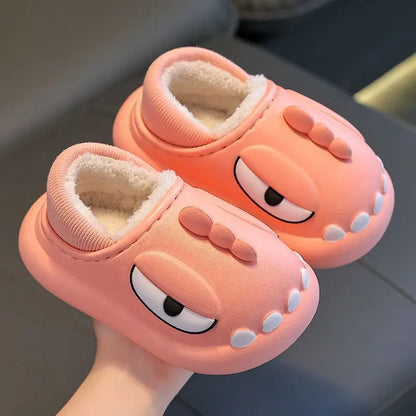 Vinterplyschtofflor med Dinosaurtema