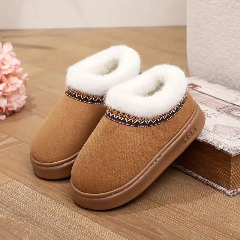 Lyxiga Fuzzy Ankelstövlar för Kvinnor™
